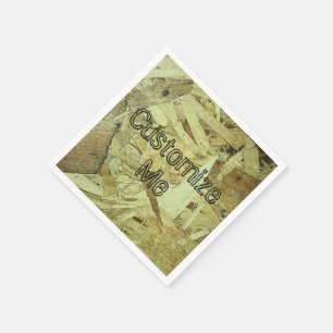 Industrielle OSB-Holzkorn-DIY-Name-Monogramm Serviette