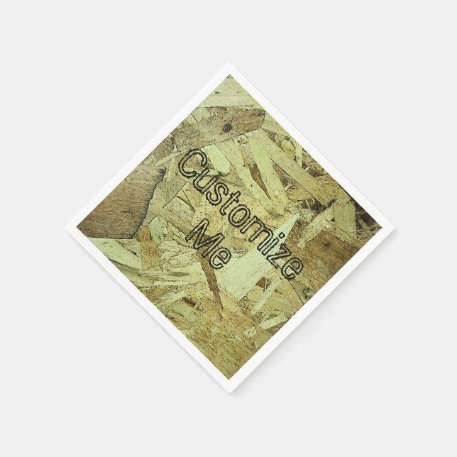 Industrielle OSB-Holzkorn-DIY-Name-Monogramm Serviette (Ecke)