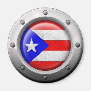 Industrielle Puerto-Rico-Fahne Magnet