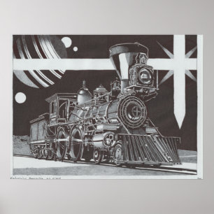 Industrielle Revolution in der Nacht Poster