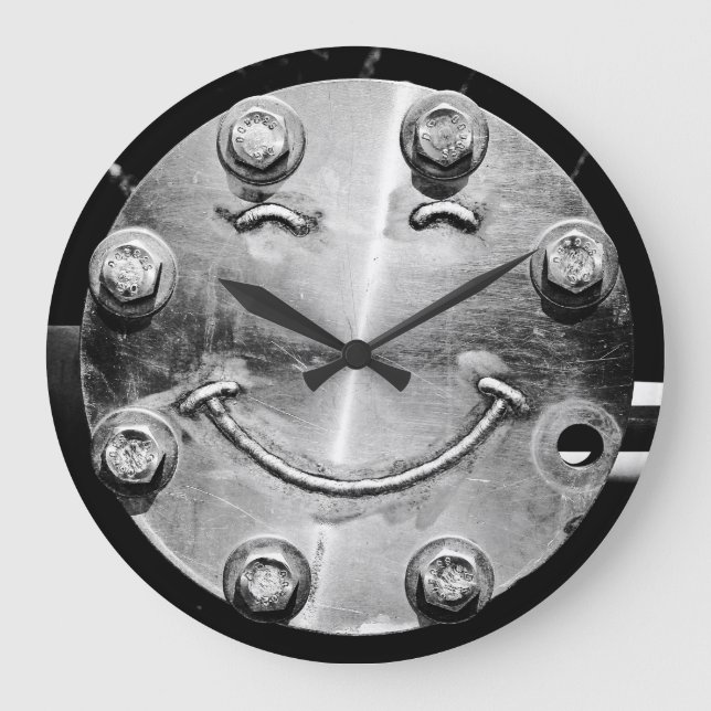 INDUSTRIELLE SMILE Wall Clock Große Wanduhr (Vorderseite)