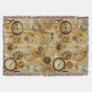 Industrielle Steampunk-Uhr Sepia-Messing Decke