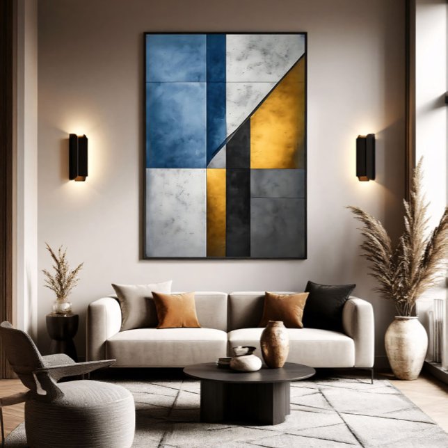 Industrieller abstrakter geometrischer Block Poster (Von Creator hochgeladen)
