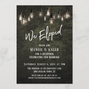 Industrieller Backstein mit Edison-Lampen Wir sind Einladung