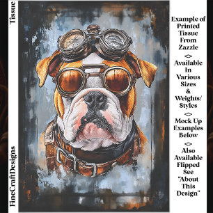 Industrieller Retro-Steampunk-Bulldogge EF2L-Dekou Seidenpapier