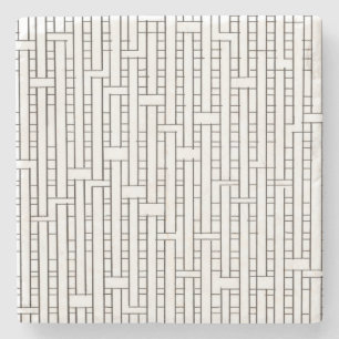 Industrielles Gitter-Schwarz-Weiß Moderne Minimali Steinuntersetzer