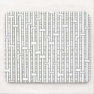 Industrielles Grid-Chic Schwarz-Weiß Geometrisch Mousepad