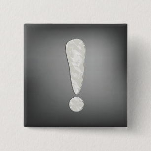 Industrielles Grunge-Ausrufezeichen-Symbol Button