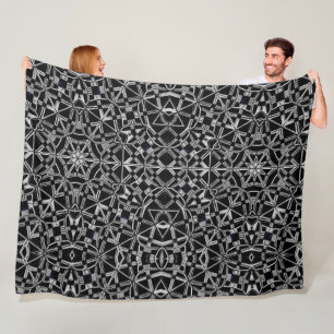 Industrielles Mandala Fleecedecke