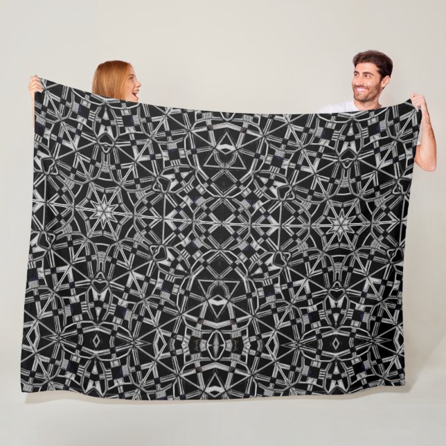 Industrielles Mandala  Fleecedecke (Beispiel)