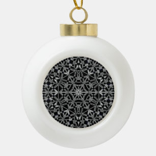Industrielles Mandala Keramik Kugel-Ornament