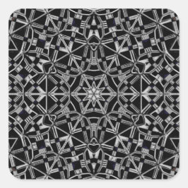 Industrielles Mandala Quadratischer Aufkleber