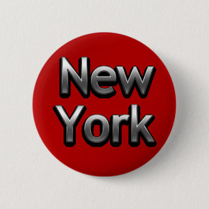 Industrielles New York - auf Rot Button