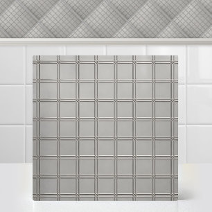 Industrielles Titan-Gitter Metall Silber Modernes Fliese