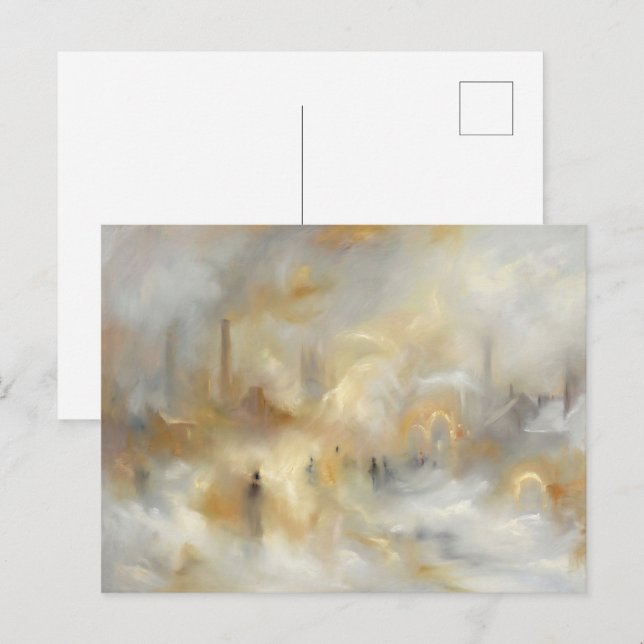 Industriestadt Romantische Postkarte (Vorne/Hinten)