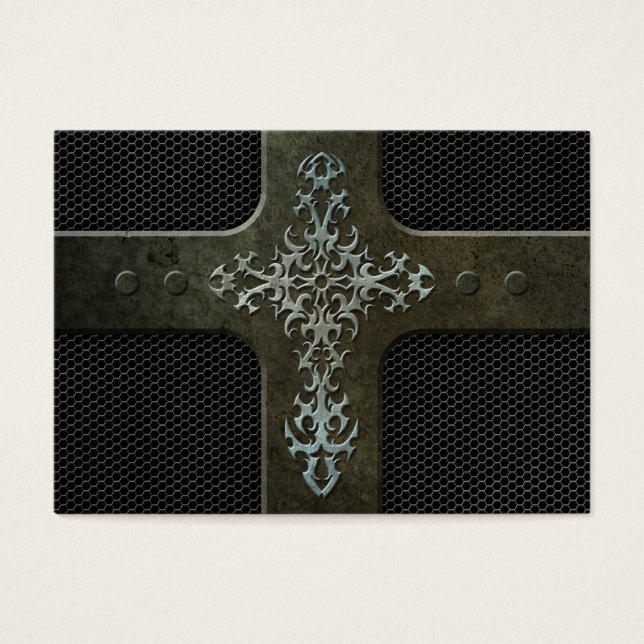 Industriestahlmesh Gothic Cross (Vorderseite)