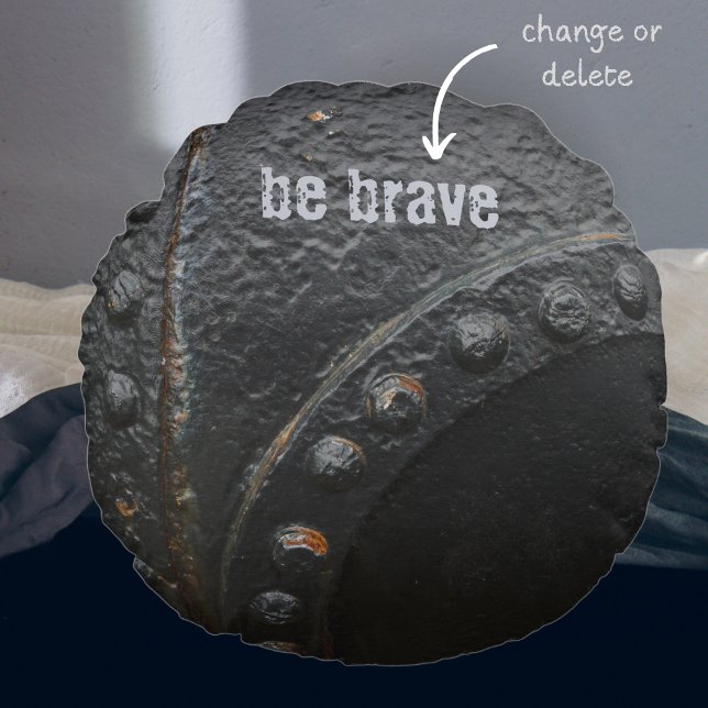 Industriestandstil aus Schwarzmetall Rundes Kissen (Von Creator hochgeladen)