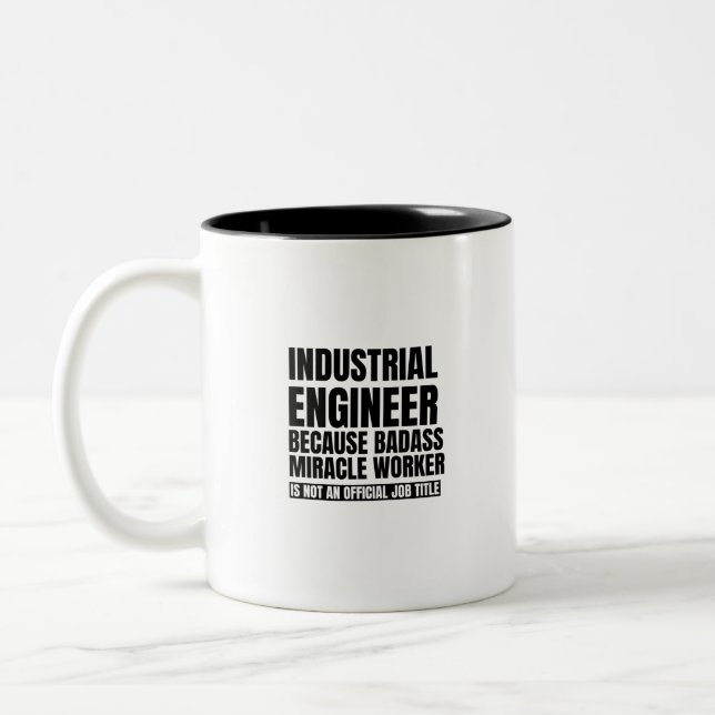 Industrietechniker, weil Wunder-Arbeiter Zweifarbige Tasse (Links)