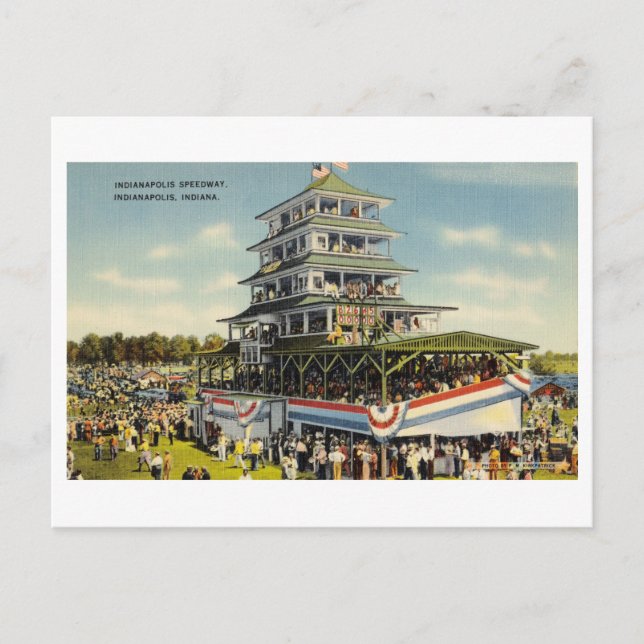 Indy 500 Vintag Postkarte (Vorderseite)