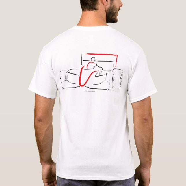 Indy Lights 1 Black and Red Back T-Shirt (Rückseite)