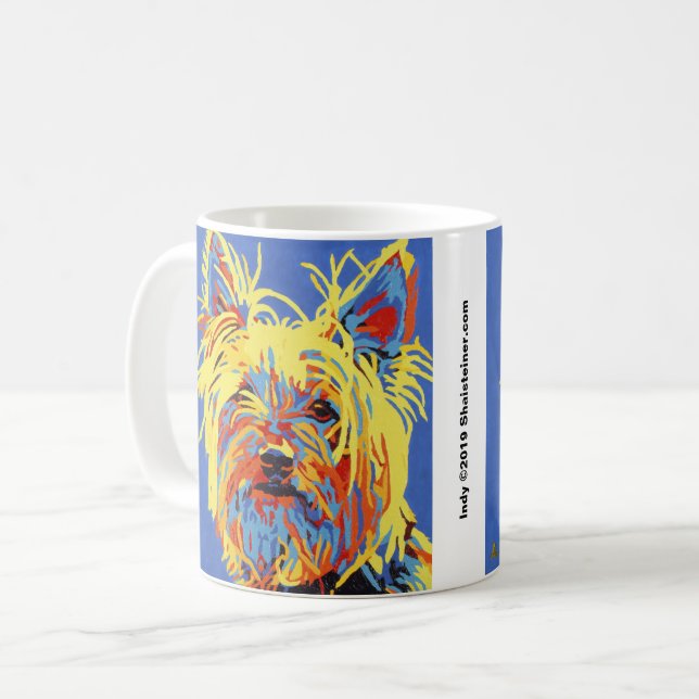 Indy Tasse - Terrierhund (Vorderseite Links)
