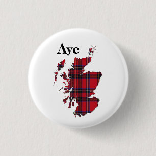 #indyref Tartan ja Schottland Pinback Button
