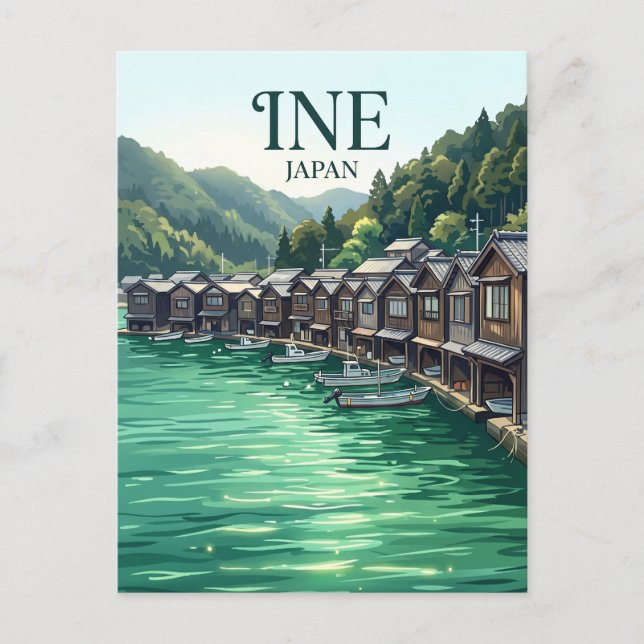 Ine no Funaya Japan Postkarte (Vorderseite)