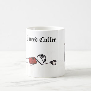 ineedcoffee, benötige ich Kaffee Tasse