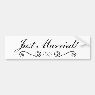 Ineinandergegriffene Herzen - Schwarzweiss Autoaufkleber