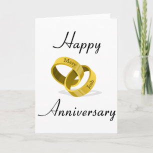 Ineinandergreifende Eheringe - Benutzerdefinierte  Karte