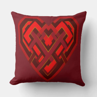 Ineinandergreifendes Herz der Liebe – Moderne Geom Kissen