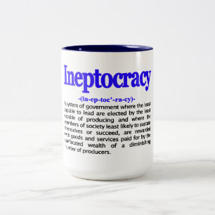 Ineptocracy Definitions-Tasse Zweifarbige Tasse
