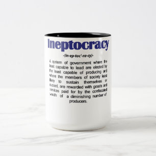 Ineptocracy Definitions-Tasse Zweifarbige Tasse