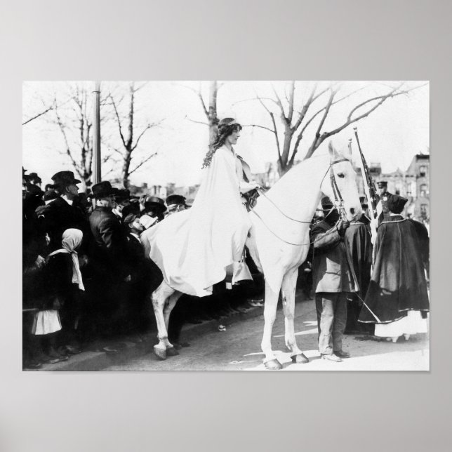 Inez Milholland on White Horse - Frauensuffrage Poster (Vorne)
