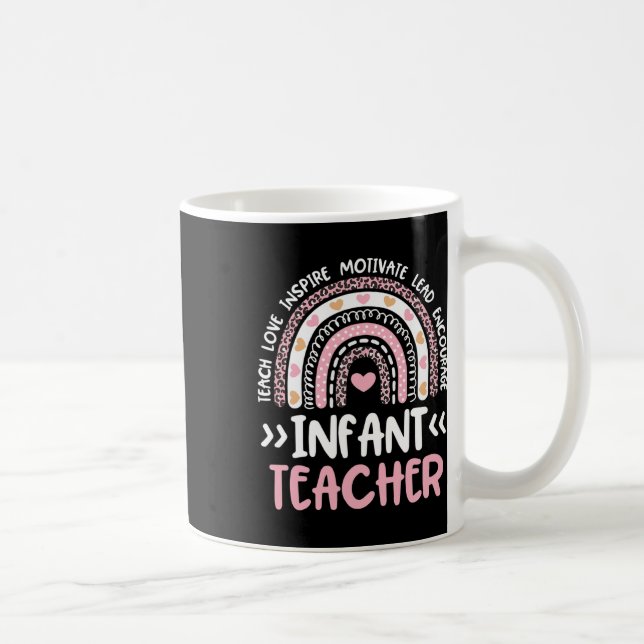 Infant Teacher Cute Tie Dye Rainbow Heart Daycare  Kaffeetasse (Rechts)
