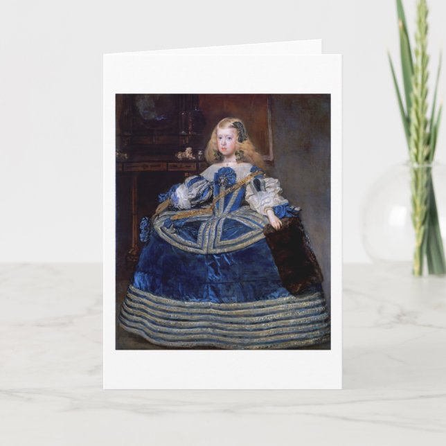 Infanta Margarita Teresa Blue Dress, Velazquez Karte (Vorderseite)
