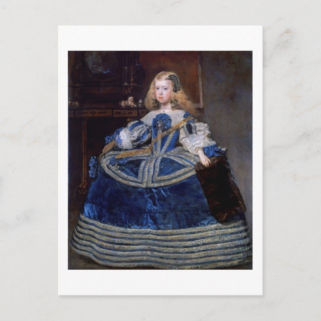 Infanta Margarita Teresa Blue Dress, Velazquez Postkarte (Vorderseite)