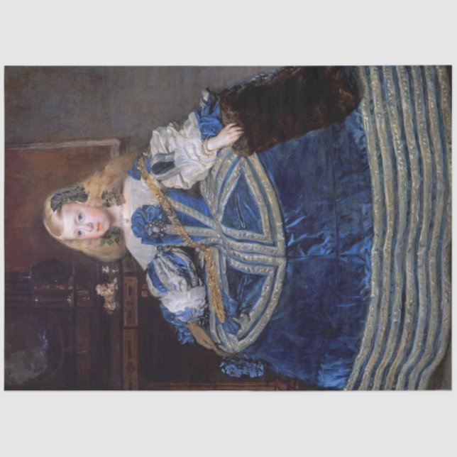 Infanta Margarita Teresa Blue Dress, Velazquez Seidenpapier (Vorderseite)