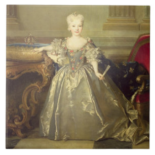 Infanta Maria Ana Victoria de Borbón, 1724 (Öl an Fliese
