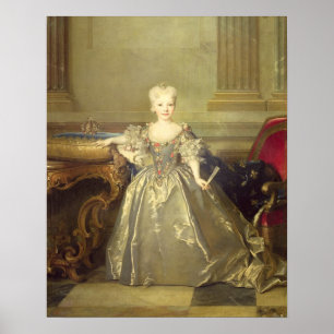 Infanta Maria Ana Victoria de Borbón, 1724 (Öl an Poster