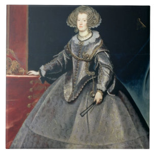 Infanta Maria Theresa (1638-83) c.1646 (Öl kann a Fliese