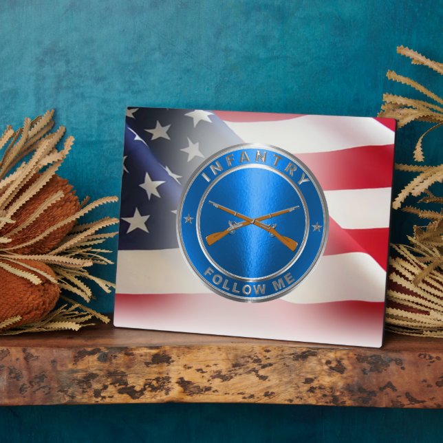 Infanterie Army Veteran Fotoplatte (Seite)