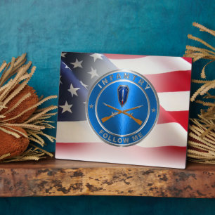 Infanterie Army Veteran Fotoplatte