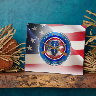 Infanterie Army Veteran Fotoplatte