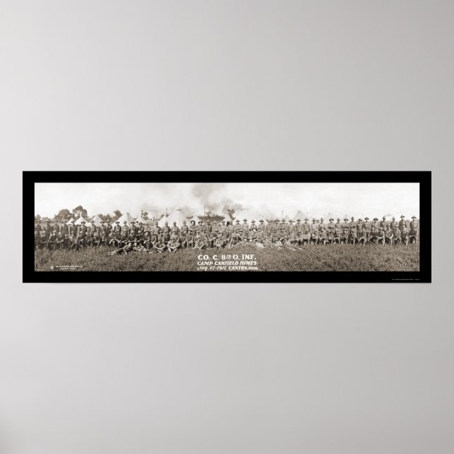 Infanterie Camp Kanton OH Foto 1917 Poster (Vorne)