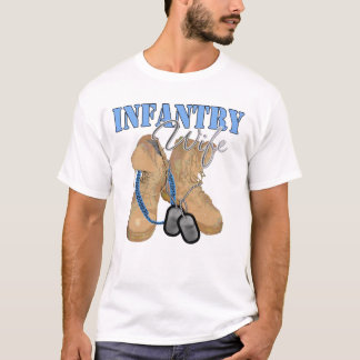 Infanterie-Ehefrau-Wüsten-Stiefel T-Shirt