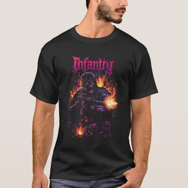 Infanterie-Feuerangriff T-Shirt (Vorderseite)