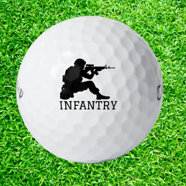 Infanterie-Militär-Golf-Geschenke! Golfball ( From army-themed golf balls to unique Father's Day gifts, celebrate active duty and retired soldier)