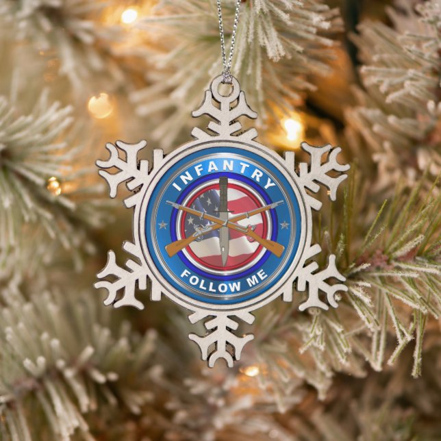 Infanterie Schneeflocken Zinn-Ornament (Baum)
