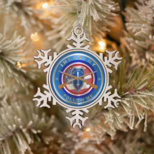 Infanterie Schneeflocken Zinn-Ornament